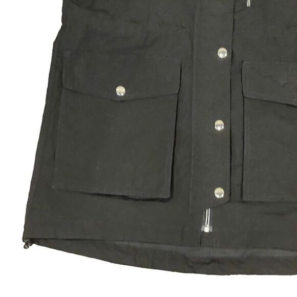 J. Crew Black Perfect Lightweight Rain Utility Jacket Hooded Womens Size XXS - Picture 13 of 16